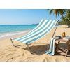 60322 3 lehatko sand s tyrkysovymi pruhy stylove plazove skladaci lehatko