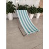 Skládací plážové lehátko SAND s tyrkysovými pruhy - pohodlí na pláži