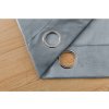 Draperii opace VELVET gri-albastru 140x250 cm (2 buc), inele metalice