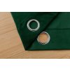 Draperii opace VELVET verde inchis 140x250 cm (2 buc), inele metalice