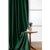 Draperii opace VELVET verde inchis 140x250 cm (2 buc), inele metalice