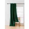 Draperii opace VELVET verde inchis 140x250 cm (2 buc), inele metalice