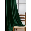 Draperii opace VELVET verde inchis 140x250 cm (2 buc), inele metalice