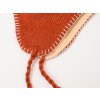 NORWEGIAN cepice usanka pletena cihlove cervena oranzova 03