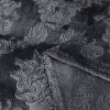 Měkká a hřejivá mikroplyšová deka s ornamenty VELORIA tmavě šedá