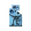 Modré dětské povlečení JURSKÝ SVĚT z bavlny se svítícím potiskem