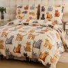 Lenjerie cocolino COLORED CATS crem