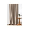 Elegantní závěs VELVET světle hnědý 140x250 cm se sametovým efektem