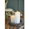 Dekorativní LED sloupová svíčka WARM FLAME SL 12,5 cm bílá