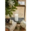 Kvalitní LED sloupová svíčka WARM FLAME SL 12,5 cm bílá