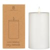 LED sloupová svíčka WARM FLAME SL 12,5 cm bílá s realistickým plamenem
