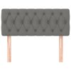 Čalouněné čelo k boxpringové posteli 90 cm tmavě šedé s elegantním designem