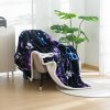 Hřejivá mikroplyšová beránková deka VIOLET BUTTERFLY tmavě modrá