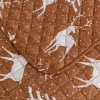 Elegantní přehoz na postel WHITE DEER hnědý s motivem lesa