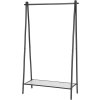 Praktický šatní regál STEEW černý 92,5x153 cm s odkládací policí