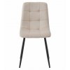 Stylová béžová sametová židle KARA s černými nohami do jídelny