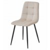 Designová béžová židle KARA s černými nohami – moderní vzhled