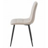 Moderní béžová židle KARA s černými kovovými nohami