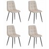Designová béžová sametová židle KARA – ideální do jídelny