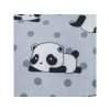 Mikroplyšové povlečení PANDA šedé – měkkost a zábavný vzor