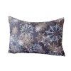 Husa de perna decorativa SNOWFLAKE 50x70 cm, albastru-gri