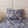 Husa de perna decorativa SNOWFLAKE 50x70 cm, albastru-gri