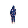 Vánoční overal CHRISTMAS ONESIE modrý s veselým motivem trpaslíků