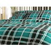 Flanelové povlečení KOSTKA zelené s klasickým kostkovaným designem