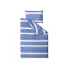 Povlečení z jemné bavlny BLUE LINE modré s decentními pruhy