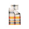 Renforcé povlečení ORANGE KUBE s káro designem v teplých barvách