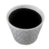 Elegantní keramický květináč BEIRE bílo-černý pro vnitřní i venkovní použití
