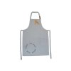 Stylová kuchyňská zástěra MOOD FOR FOOD ze 100% recyklované bavlny, šedá, minimalistický design, praktická kapsa.