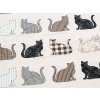 Kvalitní povlečení z Renforcé bavlny PATTERNED CATS – kočky ve stylových vzorech