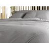 Moderní krepové povlečení STANDO šedé s uzávěrem na hotelový způsob