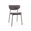 Jídelní židle DAN šedá s černými nohami a moderním designem