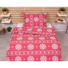 Stylové povlečení FROST DREAM – červená bavlna s vánočním motivem