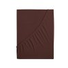 Kvalitní prostěradlo LUXORA tmavě hnědé 180 x 200 cm z mako bavlny