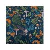 Pohodlný a měkký přehoz MUSHROOMS AND PLANTS s přírodním designem