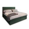 Pat tapițat boxspring ISPIRA 140x200 cm verde