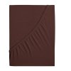 Cearceaf de jerseu pentru patut EXCLUSIVE 70x140 cm maro inchis