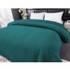 Tyrkysový sametový přehoz na postel se vzorem ARROW VELVET (Dimensiune 170 x 210 cm)
