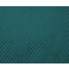 Tyrkysový sametový přehoz na postel se vzorem ARROW VELVET (Dimensiune 170 x 210 cm)