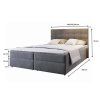 Pat tapițat boxspring GLORIEN 180x200 cm purpuriu