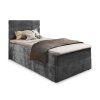 Moderní boxspring postel GLORIEN VELVET 90x200 cm – elegantní šedá