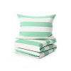 Povlečení STRIPES bílo-zelené s výrazným pruhovaným vzorem