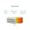 Prosop de calitate SOFT 50x90 cm alb, cu bordură, 100% bumbac