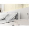 Pat de o persoana IKAROS DOUBLE 90 x 200 cm, beton/alba