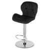 Scaun de bar negru WEST VELVET