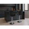 Scaun de bar negru WEST VELVET