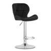 Scaun de bar negru WEST VELVET